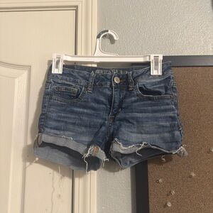 American Eagle Outfitters Women's Dark Blue Jean Shorts